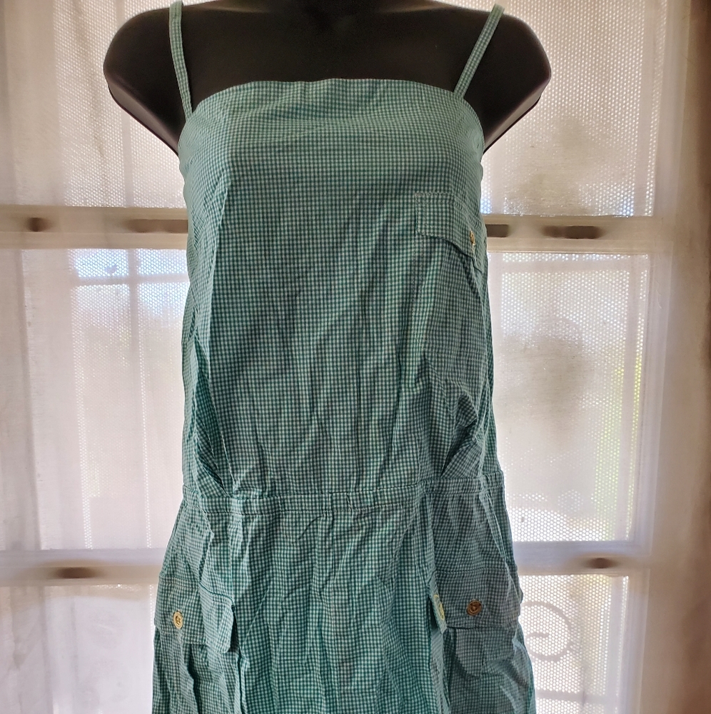 CAVI Green Gingham Romper